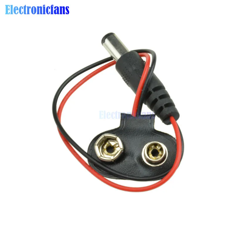 

5PCS Experimental 9V Battery Snap Power Cable to DC 9V Clip Male Line Battery Adapter For Arduino Uno R3 DIY Jack Connector
