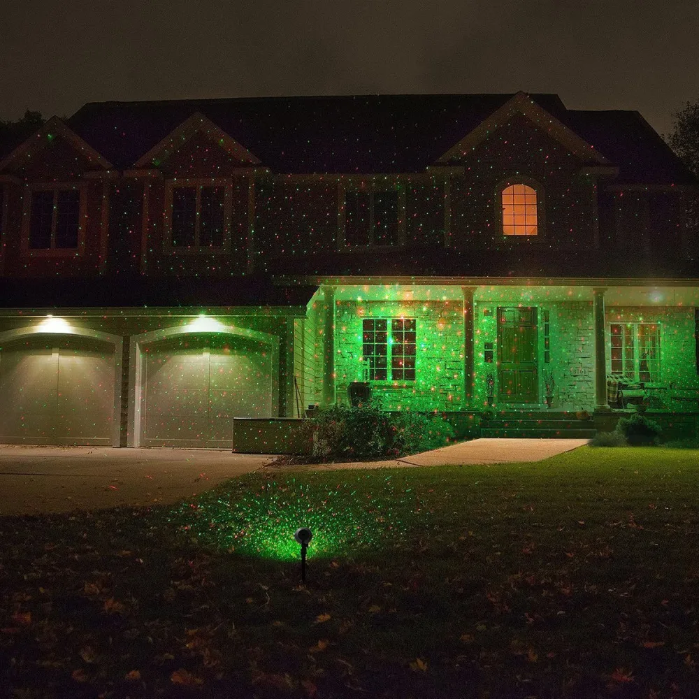 Laser Christmas Lights Icicle Shower Red Green Outdoor