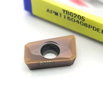 

10Pcs APMT160408PDER YBG205 CNC blade alloy carbide cutting tool carbide inserts Processing of steel