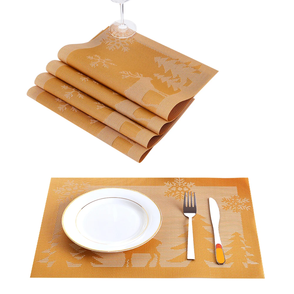 12*18 in PVC Placemat Heat resistant Woven Placemat Stain resistant