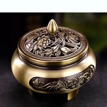 

Three-legged pure copper incense burner home agarwood sandalwood incense burner tea ceremony for Buddha incense burner