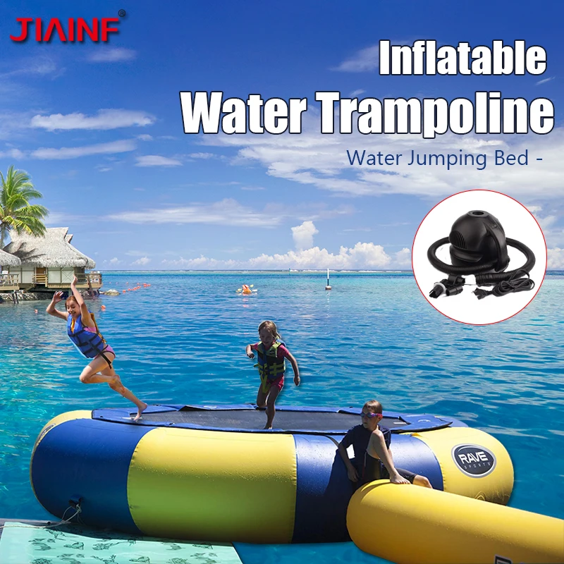 

JIANIF Inflatable Water Trampoline 3/4/5m Diameter 0.6mm PVC Inflatable Bouncer Outdoor Fun Sports for Personal Customized