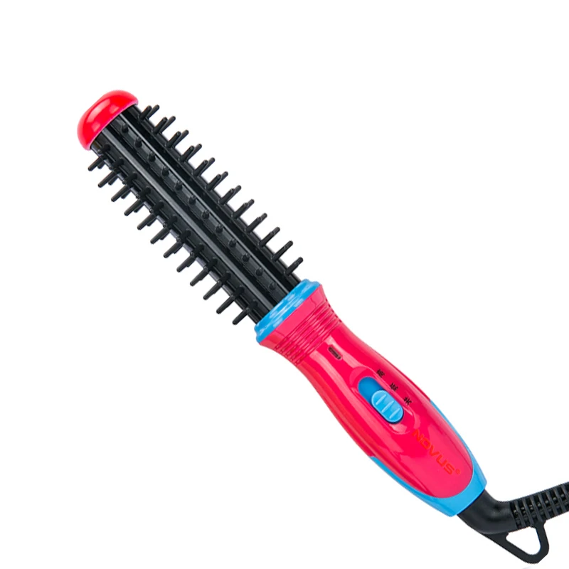

Ceramic Curling Iron Brush Travel Mini Hair Curler Roller Comb Electric Hairbrush Styler Women Styling Tools 220V
