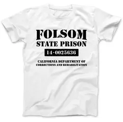 Folsom State Prison Футболка 100% хлопок высокого качества 2019 Новая мода лето для мужчин 100% хлопок Fit Тонкий прохладный короткий рукав футболки