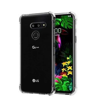Перейти на Алиэкспресс и купить Прозрачный Прочный чехол на LG G8s G8X G8 G7 Fit G6 V50S V50 V40 V30 V20 Thinq K11 K40 K50 K40S K50S усиленная задняя крышка