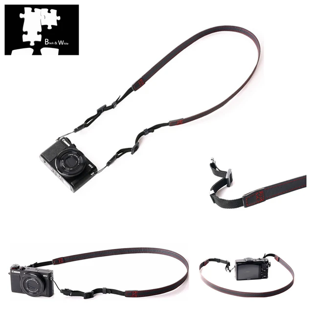 Personalized camera straps with stiching