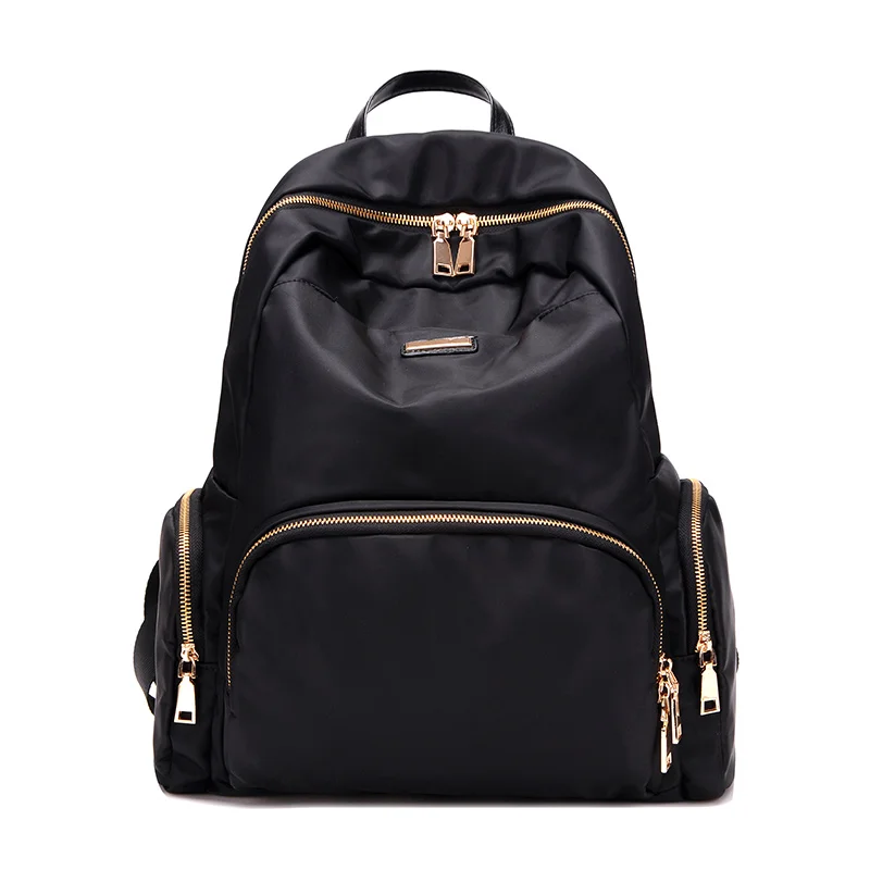 KVKY, женские рюкзаки, водонепроницаемые нейлоновые школьные сумки для студентов, рюкзаки для девушек, Женская Повседневная дорожная сумка, женская сумка mochila feminina - Цвет: Black