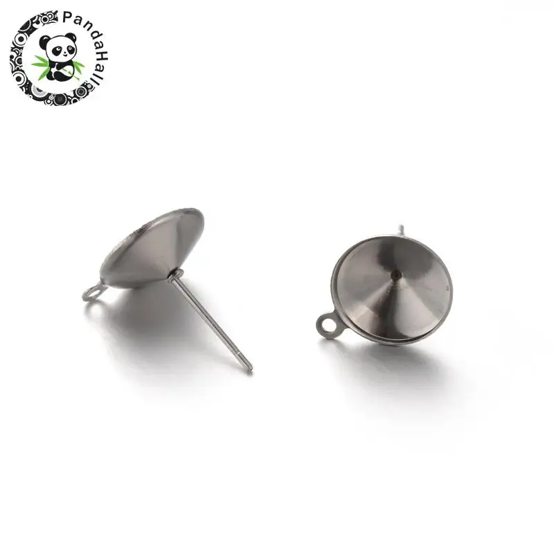 

304 Stainless Steel Ear Stud Components for Pointed Back Xilion Rivoli Rhinestone and Dangle Charms Fit for 8/10/12mm Rhinestone
