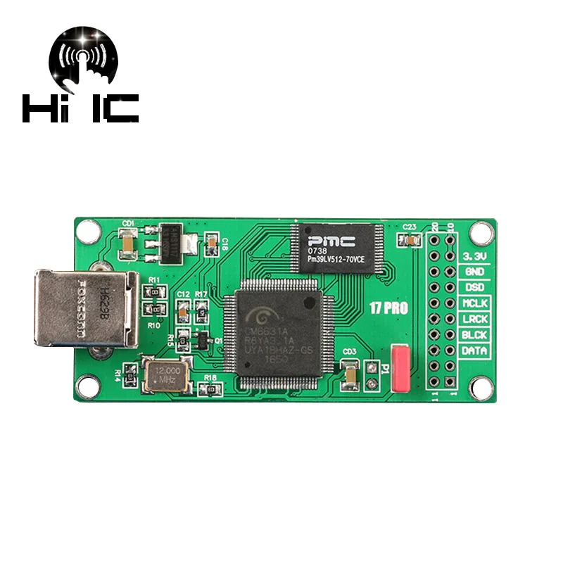 

HIFI CM6631 CM6631A Digital interface 32Bit 192K Sound Card USB to I2S IIS Compatible Amanero Decoder DAC