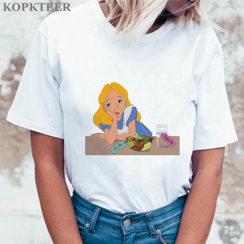 

Camiseta Mujer Harajuku T Shirt Women 2019 Clothes Princess Graphic Tees Ulzzang Korean Tops Tee Shirt Femme Streetwear