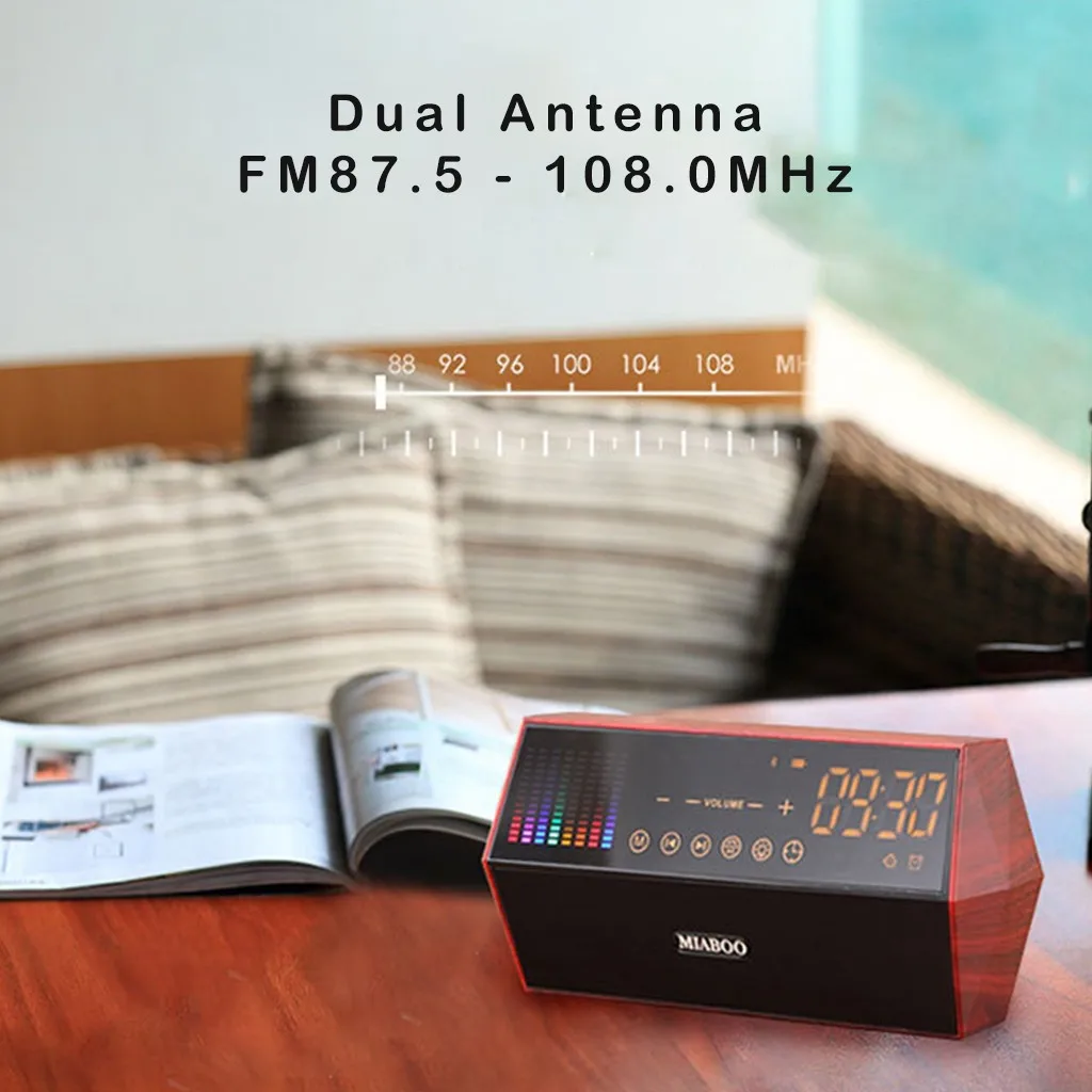 Bluetooth динамик с fm-радио Саундбар MIABOO двойной динамик беспроводной bluetooth динамик радио Поддержка AUX TF fm# G4
