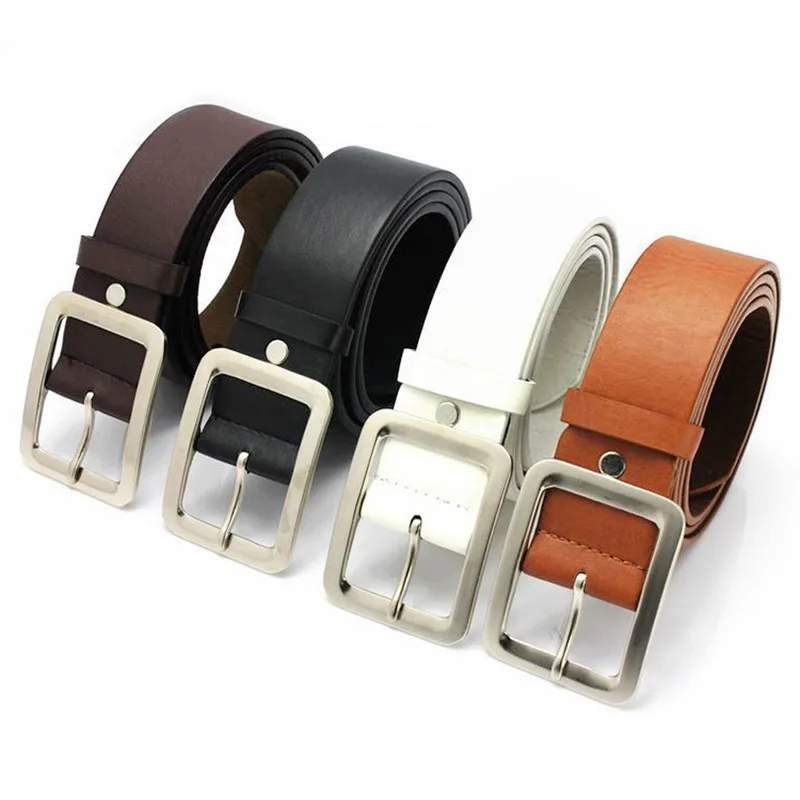 

Fashion Men's Belt Casual Faux Leather Belts For Women Buckle Harajuku Punk Female Belts