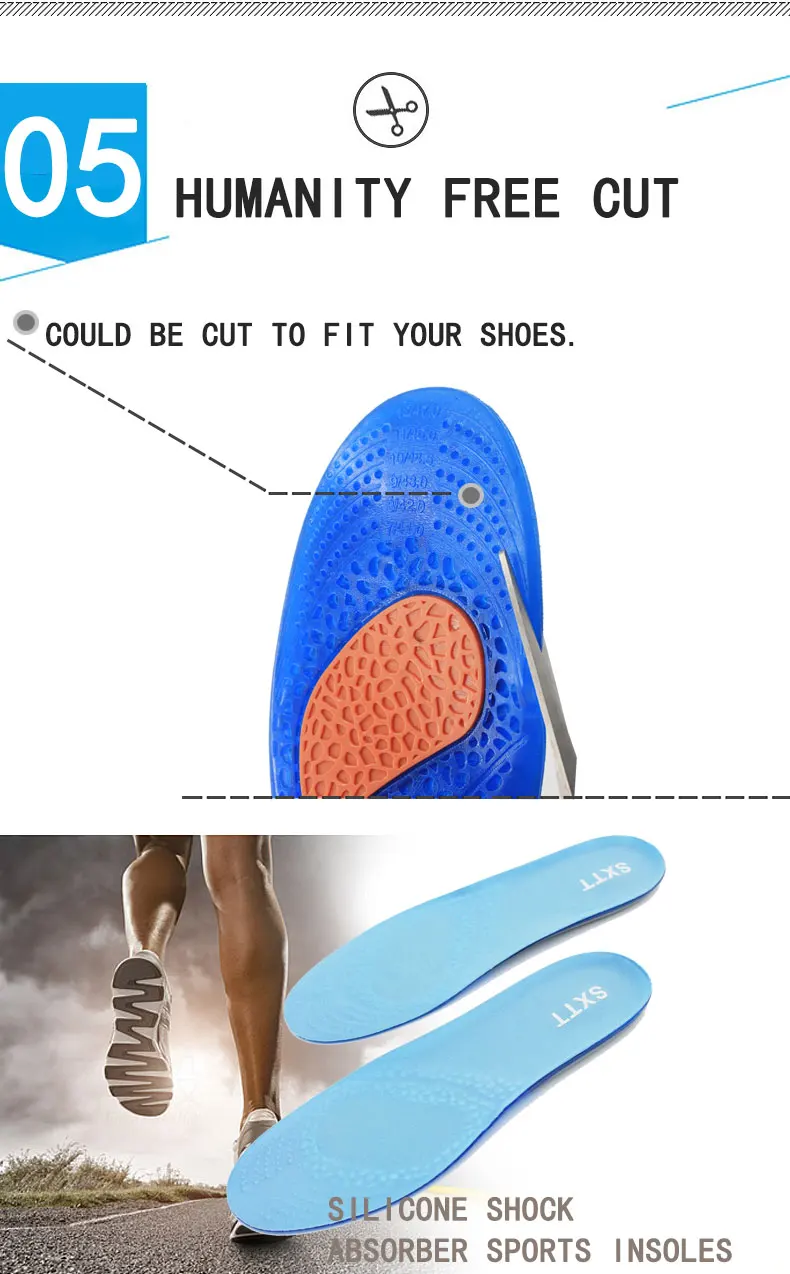 SXTT гелевые стельки Дышащие Удобные Силиконовые вставки дезодорант амортизация обуви стельки облегчение боли в ногах подушки