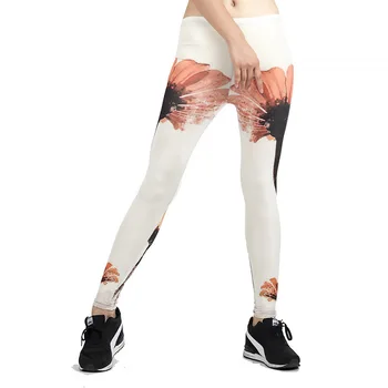 

NORMOV Workout Women Leggings Fitness Mid Waist Elastic Push Up Print Ankle Length Spandex Leggin Casual Femme Leggings