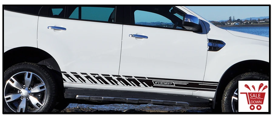 Настраиваемые автомобильные аксессуары модифицированные наклейки 2 шт. лопатка в полоску графические винилы защита скребок наклейки для ford everest SUV