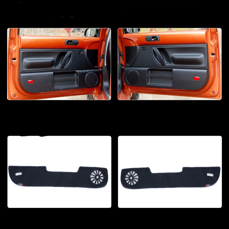 

4pcs Fabric Door Protection Mats Anti-kick Decorative Pads For Volkswagen Beetle 2004-2010