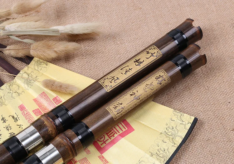 US $27.84 Chinese bamboo Xiao musical instruments flute copper two sections professional 8 holes Vertically flauta xiao G F tune key