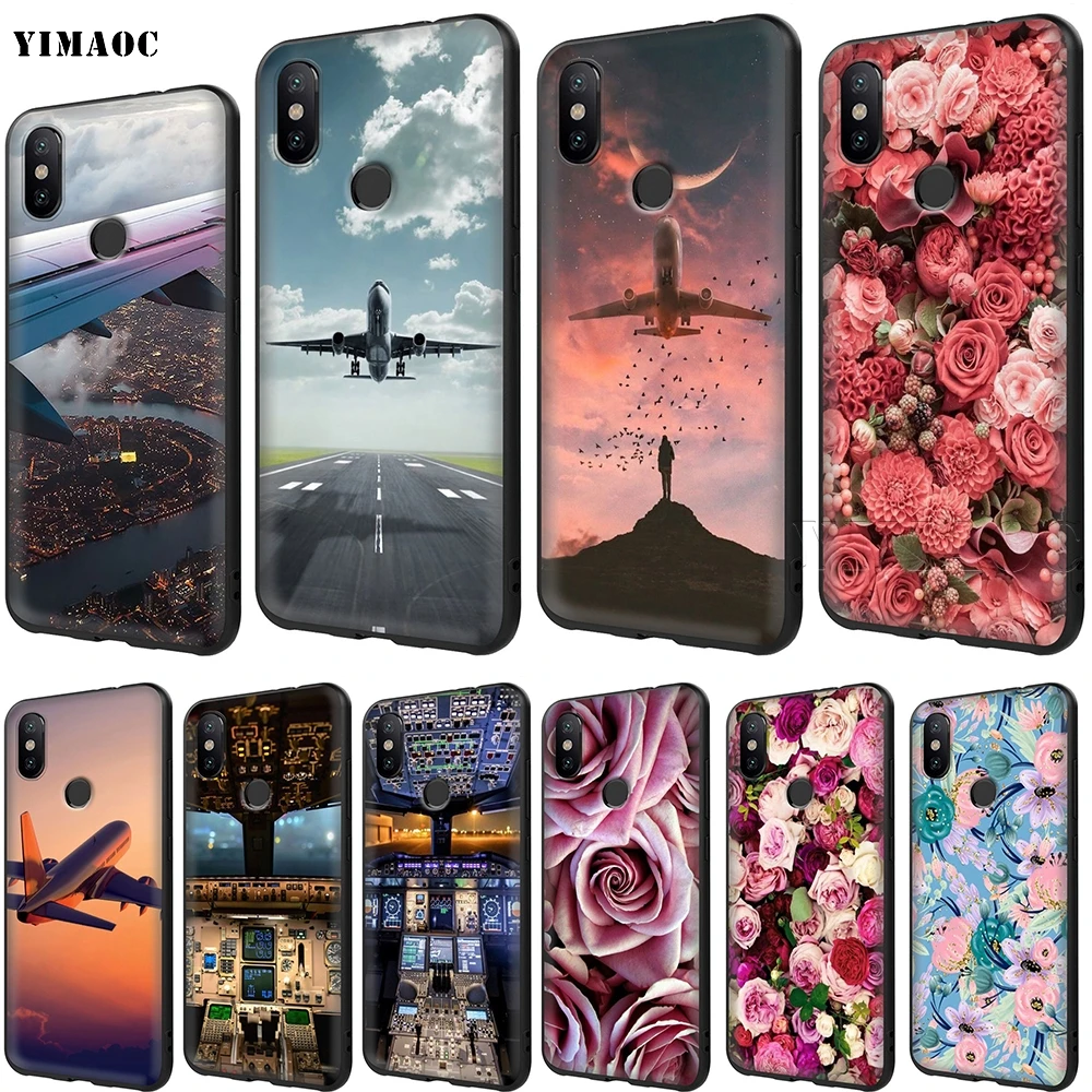 

YIMAOC Aircraft Airplane Fly Travel TPU Case for Xiaomi Redmi mi Note MAX 3 6 6A 7 mi6 mi8 9 se a1 a2 Pro Lite go pocophone f1