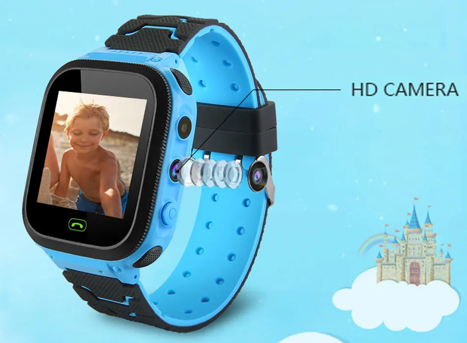 SALFRESA Children Waterproof Smart Watch HD Camera Kids SOS Localization Tracker Electronic Fence Smart Bracelet SIM Card Call-9