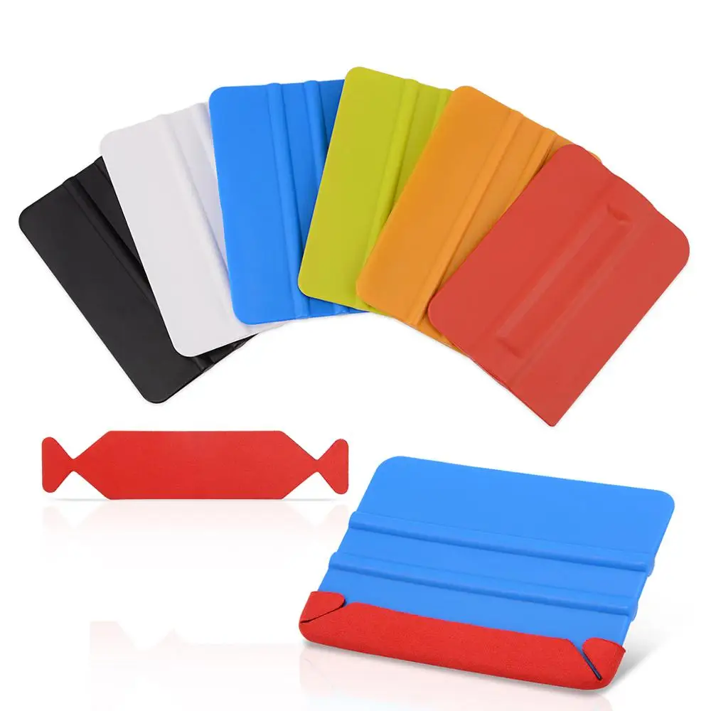 FOSHIO 10PCS 3 Layers Waterproof Fabric Cloth for 10cm Squeegee Carbon Fiber Vinyl Film Car Wrap Window Tint Scraper Protector