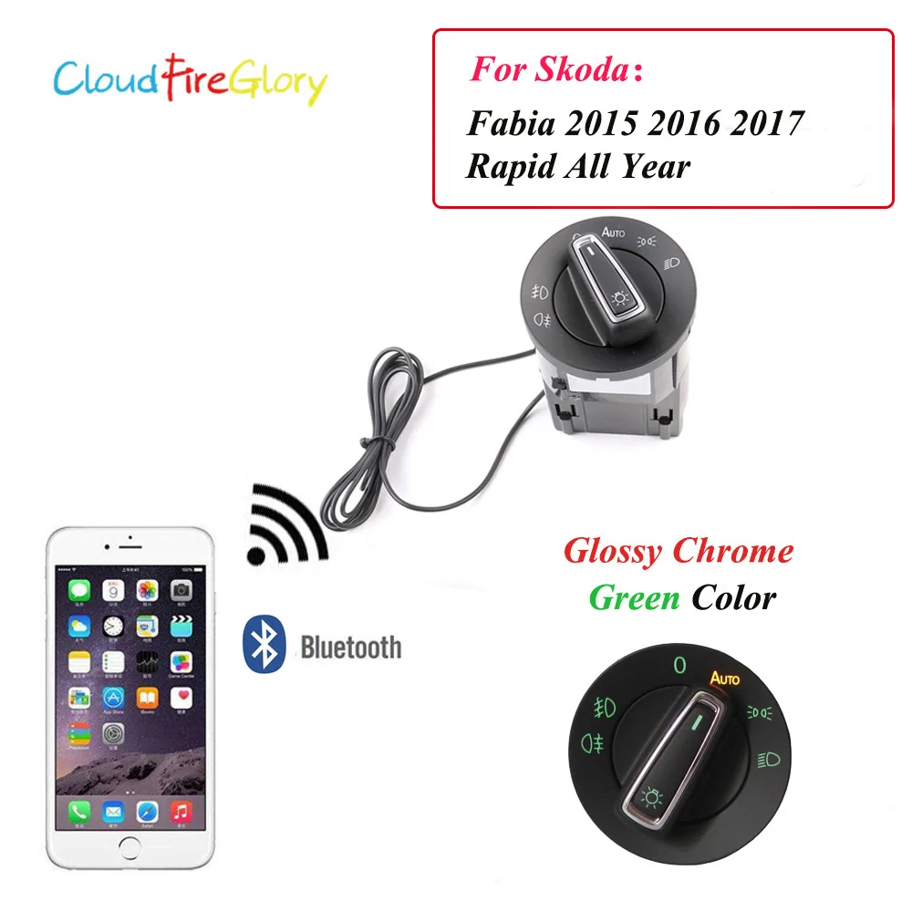 CloudFireGlory Bluetooth автомобильный фонарь сенсорный модуль для Skoda Fabia 2015 2016 Rapid 2010 2011 2013