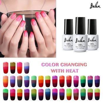 

Belen All 32 Colors Gel Nail Polish 3 in 1 Temperature Color Changing Need UV LED GelLak Varnishes Vernis Lacquer For Nail Art