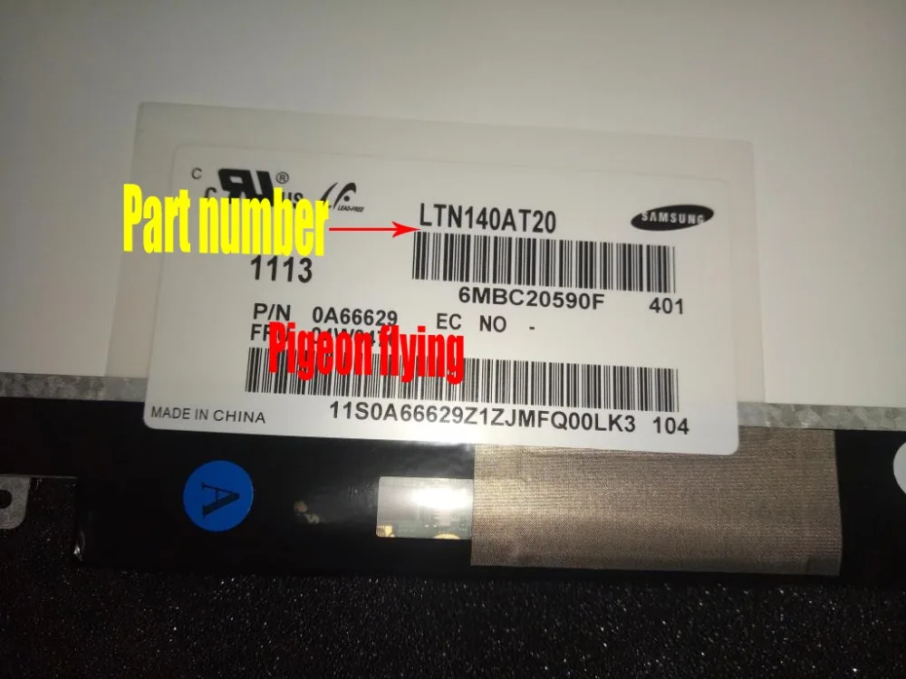 

for Thinkpad T430 T420i T420 E431 T430S Laptop LCD Screen 14.0"HD 40pin SDC FRU:04W3707 Part number:LTN140AT20 100%test