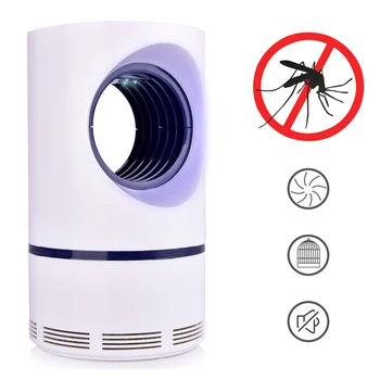 

USB Powered Electronic Mosquito Killer Pest Repeller Non-Toxic UV Ultraviolet LED Mosquito Trap Lamp Light Control Super Silent