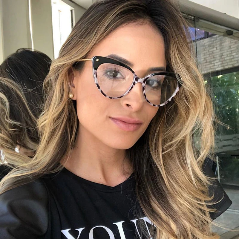 

Fashion Designer Cat Eye Glasses Frames For Women Trending Styles Brand Eyeglasses TR90 Optical Fashion Computer Glasses 92812