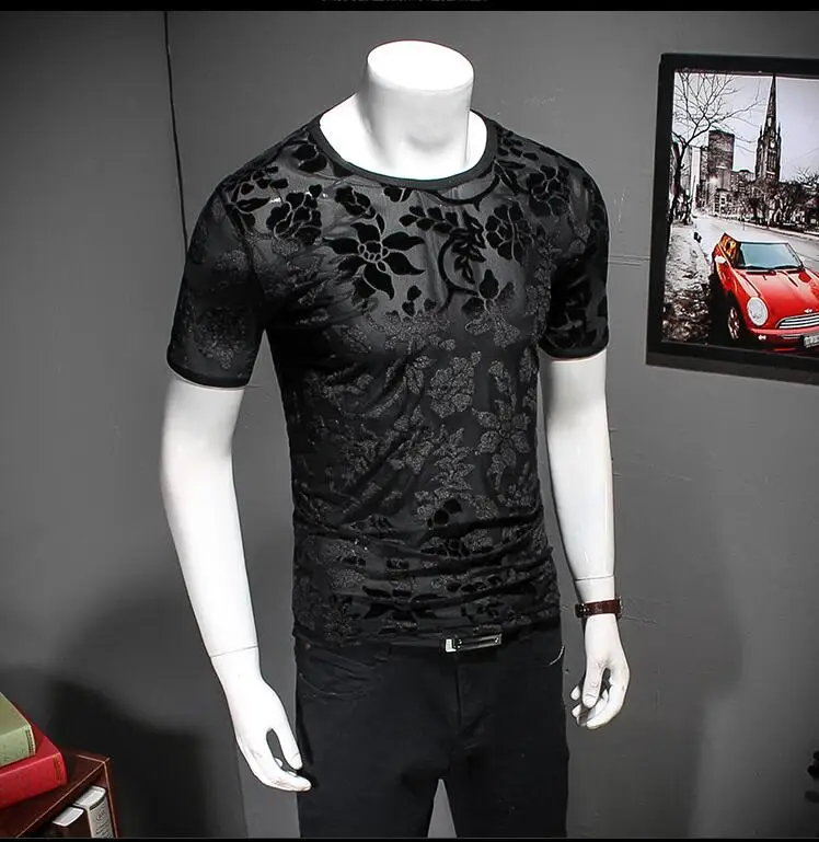 

Sale Broadcloth Cotton O-neck Casual Clothing Clothes 2017 Summer Male Velvet 3d Print Short-sleeve Round Neck T-shirt Shirt