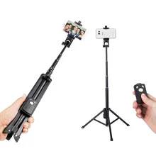 Aluminum Alloy Stands Holder Bluetooth Selfie Stick With Tripod for video Blogger Monopod for Xiaomi iPhone