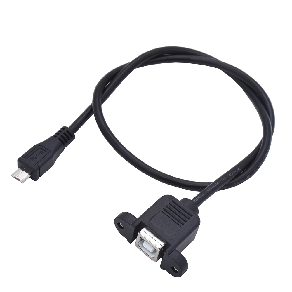 50 см USB 2 0 B розетка для панельного крепления принтера к Micro 5 контактный Мужской