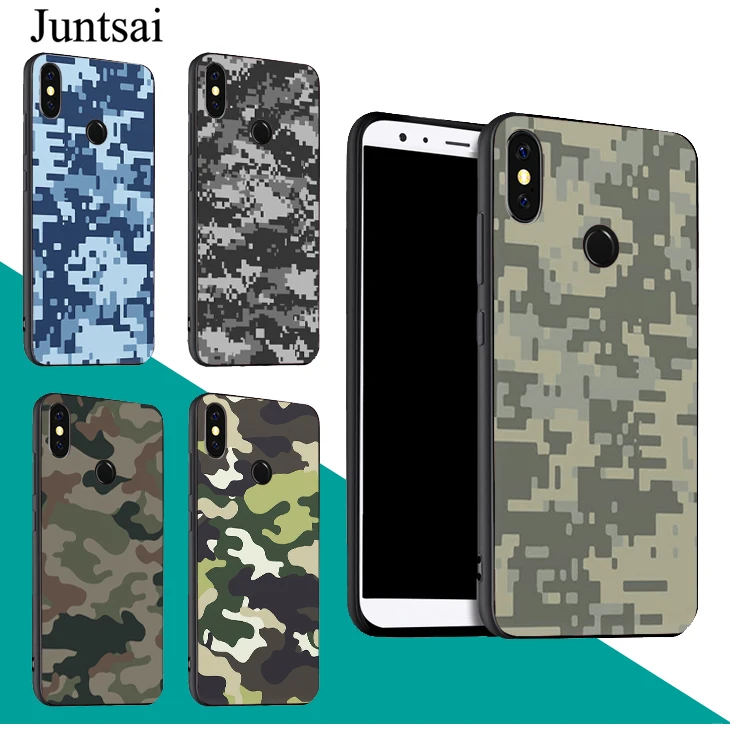 

Juntsai Camo Camouflage Patterned Case For Xiaomi Redmi S2 5 Plus 6A 6 Pro 4X Note 5 5A 7 Mi 9 8 6X Mix 2S Max 2 3 F1 Cover