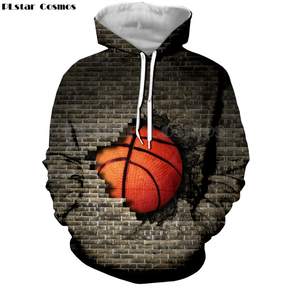 Новые баскетбольные мячи для мужчин женщин свитер с капюшоном 3D Толстовка