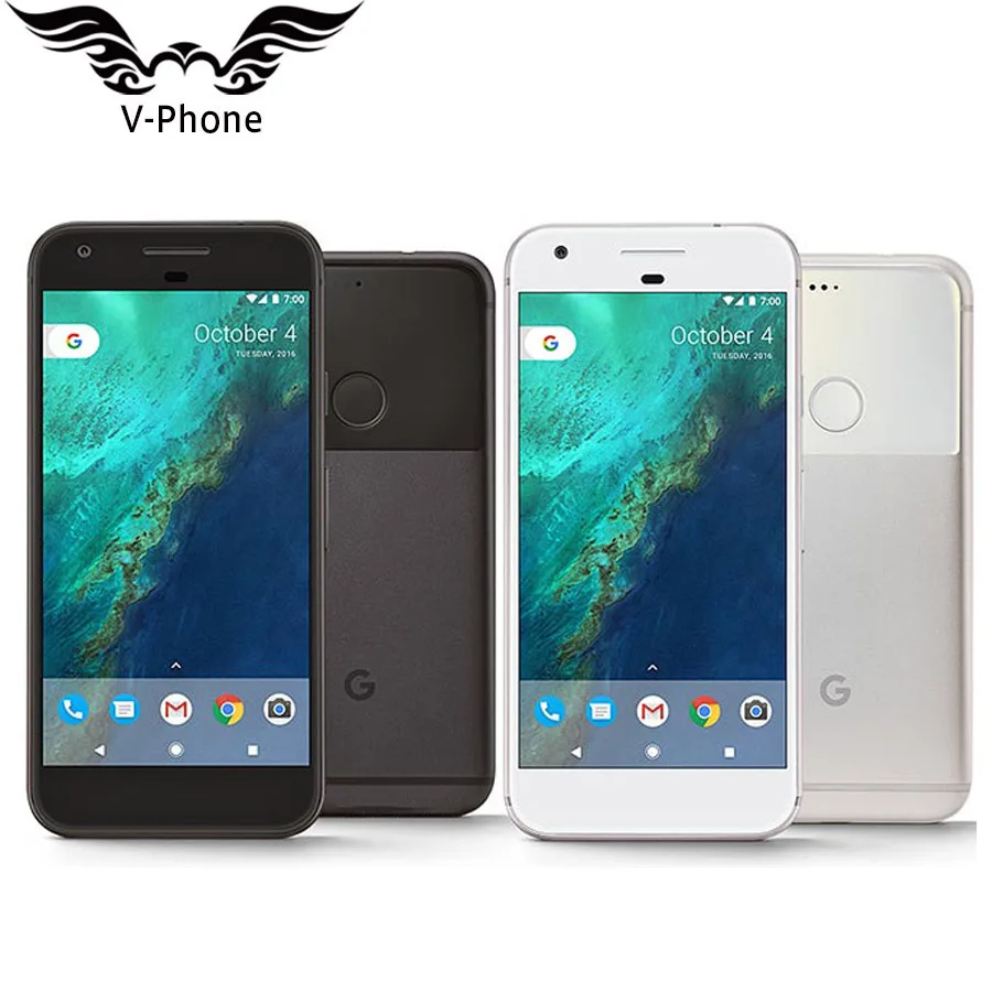 Мобильный телефон Google Pixel 5 дюймов, версия ЕС, 4 Гб ОЗУ, 32 ГБ, 128 Гб ПЗУ, четырехъядерный процессор Snadragon, смартфон на Android