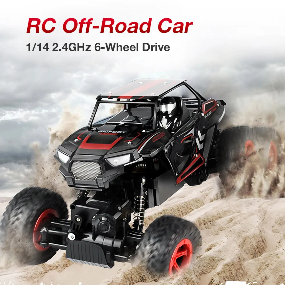

RC Toys for Children D819 1/14 2.4GHz 6WD RC Rock Crawler Buggy Climbing Off-Road Car Truck Kids Toy