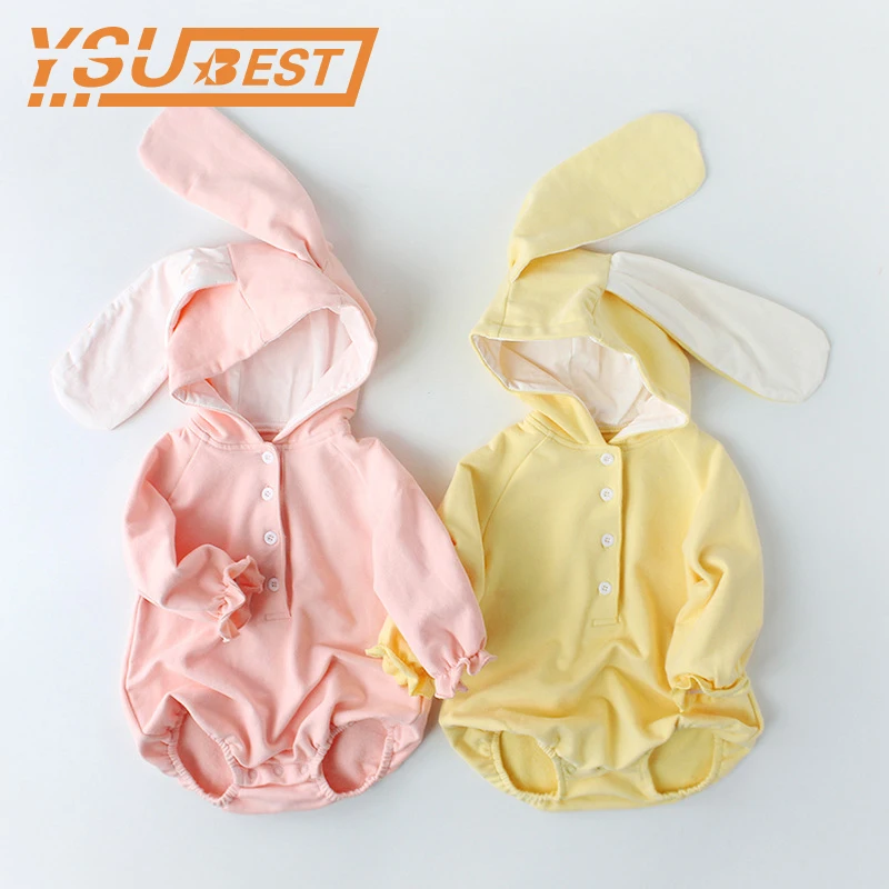 

Boys Girls Clothes Newborn Clothing Cute Rabbit Ear Hooded Baby Rompers For Babies Brands Jumpsuit Infant Costume Baby Outfit