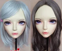 Special Price (GL075) Sweet Girl Resin Half Head BJD Kigurumi Mask With Eyes Cosplay Anime Role Lolita Mask Crossdress Doll Special Price (GL075) Sweet Girl Resin Half Head BJD Kigurumi Mask With Eyes Cosplay Anime Role Lolita Mask Crossdress Doll