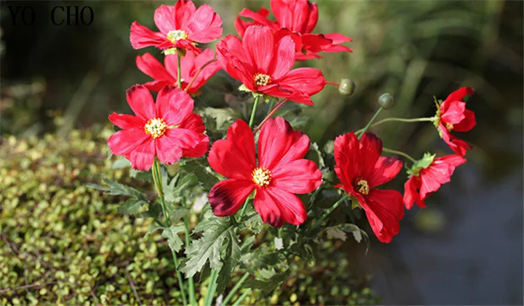 Artificial Daisy plastic flowers for vases decor new Year christmas home wedding silk sunflower fake Cosmos ornamental flowerpot (3)