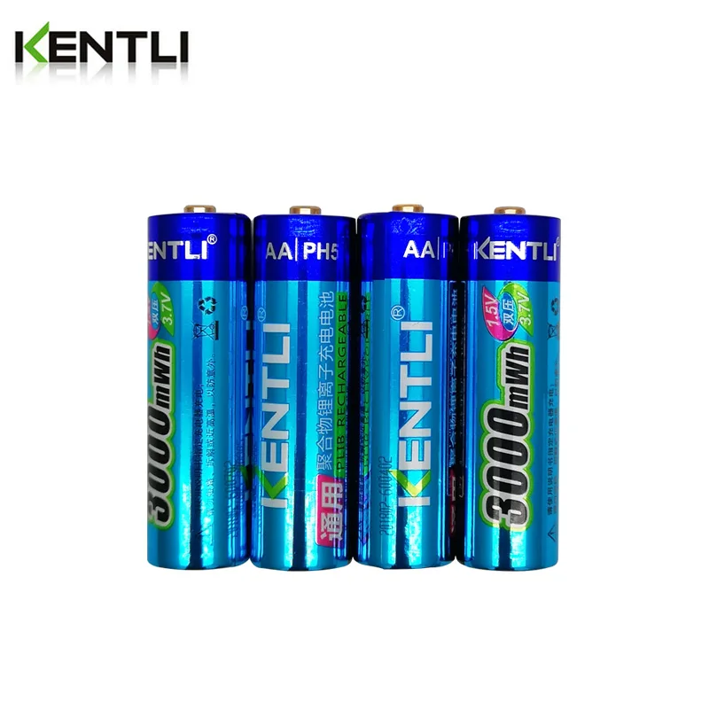 8pcs KENTLI AA 1.5v 3000mWh Li-polymer li-ion polymer lithium rechargeable battery + 4 slots Ports USB smart Charger