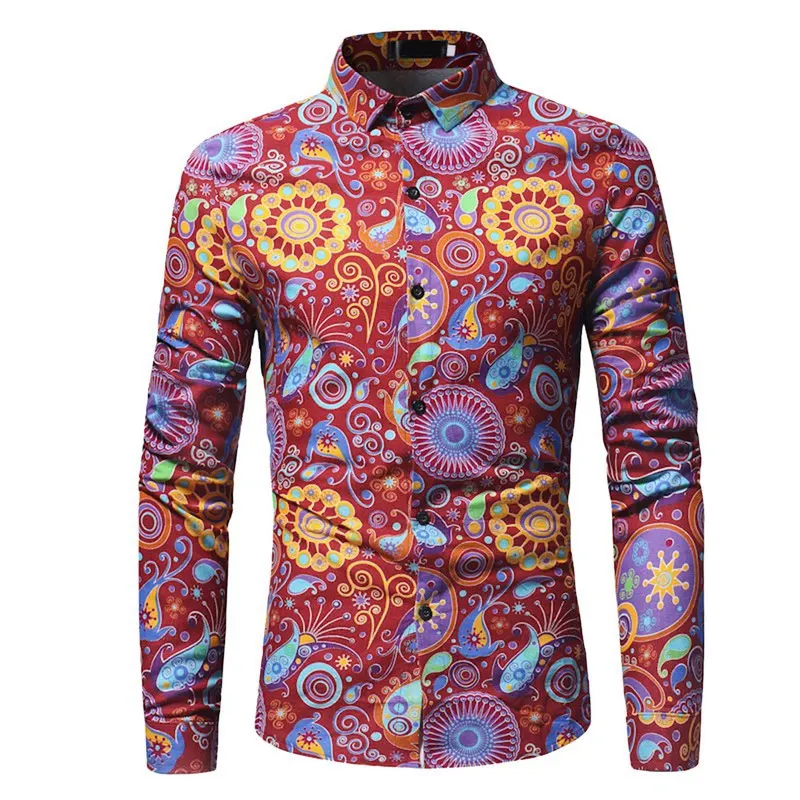 Laamei, весна-осень, мужские повседневные рубашки, модные, с длинным рукавом, брендовые, на пуговицах, формальные, деловые, с мультяшным 3D принтом, мужские рубашки - Цвет: print 3