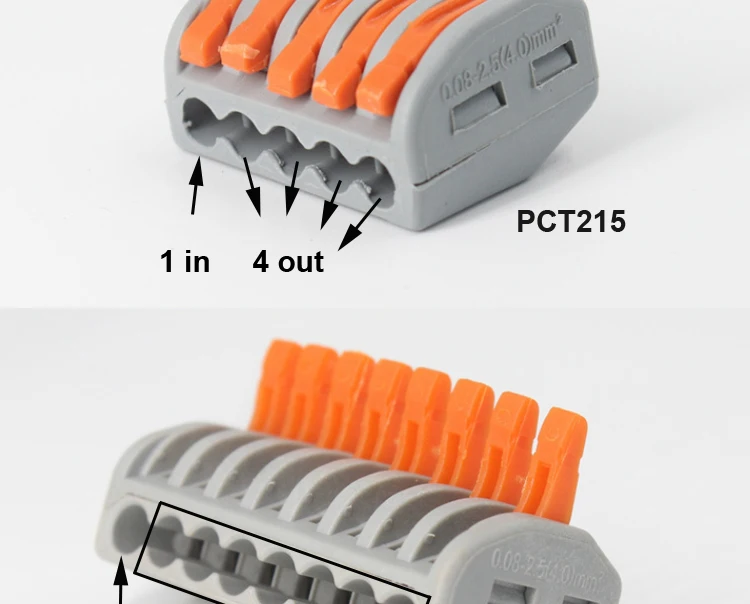 Провода соединитель проводник клеммный блок PCT-212 213 214 215 218 быстрый блок проводки 32A 250 V/4KV 0,08-2,5 квадратных мм безопасный и надежный