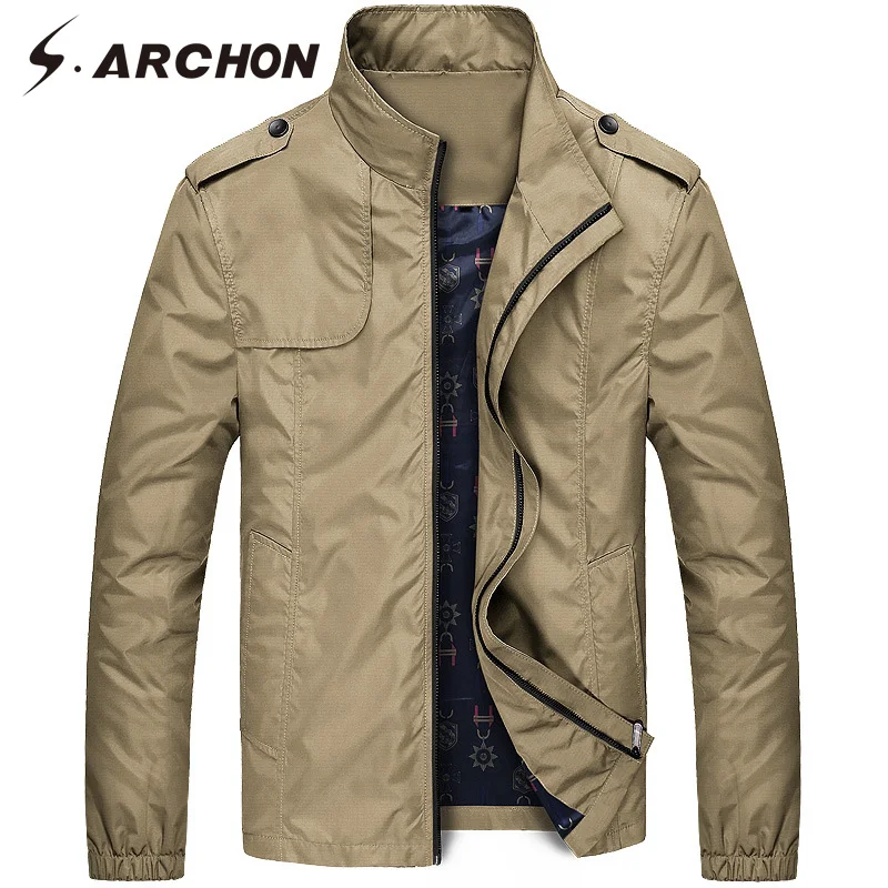 

S.ARCHON New Autumn Tactical Jackets Men US Army Military Outerwear Stand Collar Coats Male Casual Fashion Men Jackets