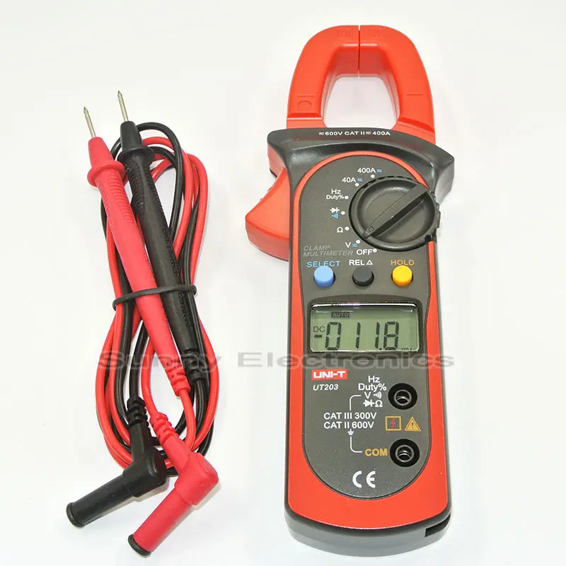 Free Shipping Unit Ut203 Ut 203 Digital Clamp Multimeter Ohm Dmm Dc Ac