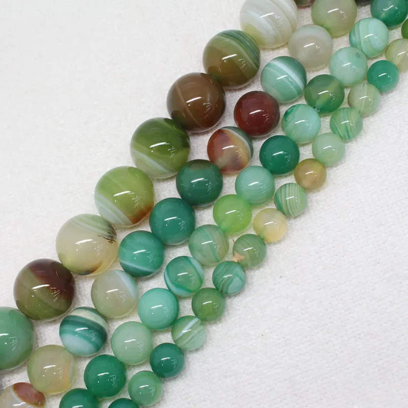 

Mini.order is $7! 8-16mm Pea Green Multicolor Stripe banded Agates Onyx Round DIY Spacer Loose Beads 15"