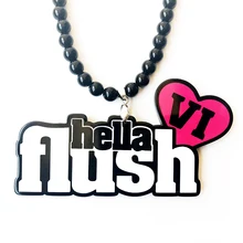 Hellaflush VI розовое сердце значок моды кулон автомобиль Стайлинг JDM подкладке Зеркало заднего вида орнамент Бусины Цепочки и ожерелья шарма ювелирных изделий