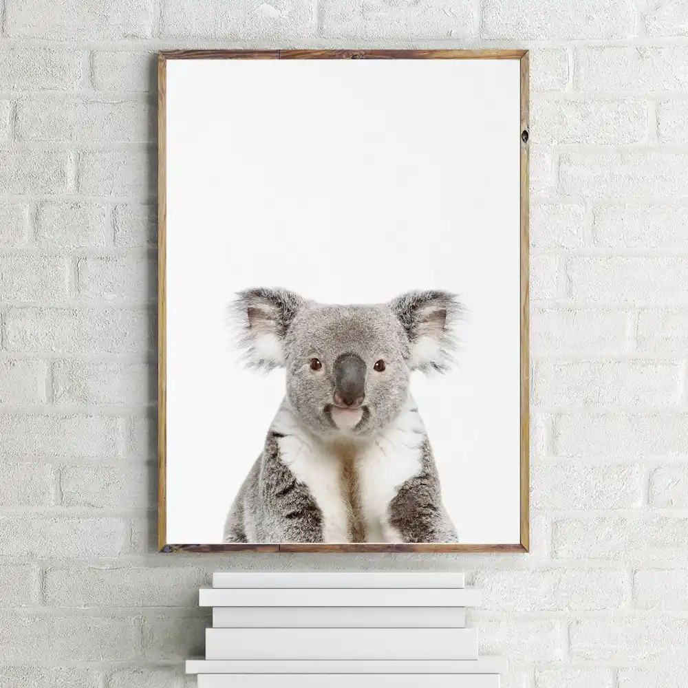 Alpaka Koala Devekusu Kanguru Bebek Hayvanlar Sanat Baski Posteri