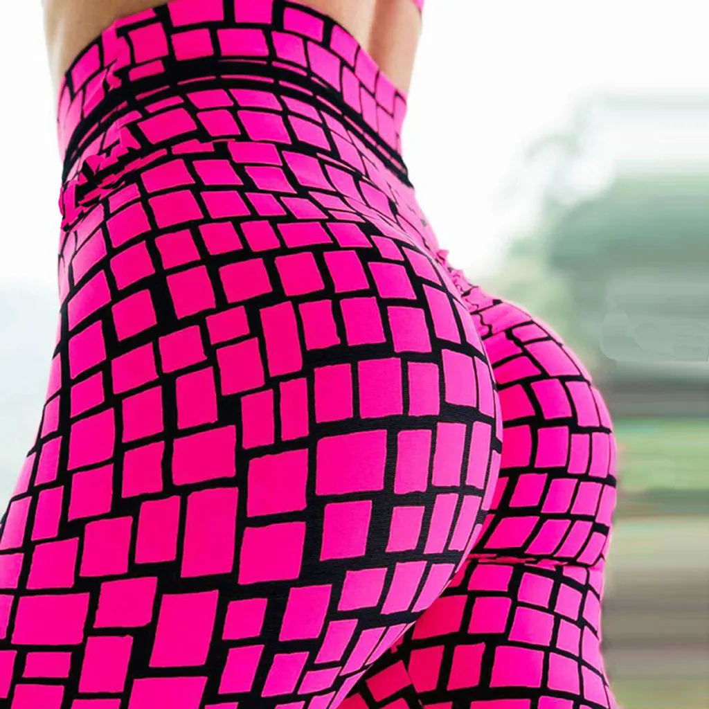 Дамы с высокой талией хип стрейч под Штаны бег Фитнес штаны для йоги Спортивная одежда Женская gymshark бесшовные Леггинсы Капри#25