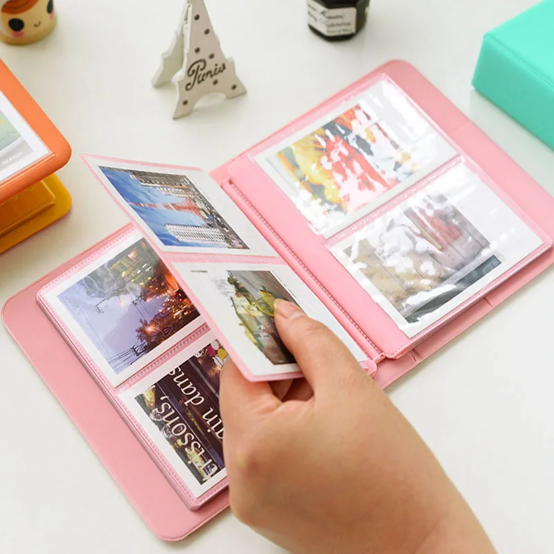 

64 Pockets PVC Photo Album 3 Inch Photos Case Photo ID Card Credit Card Mini Instant Picture Storage Album Gifts