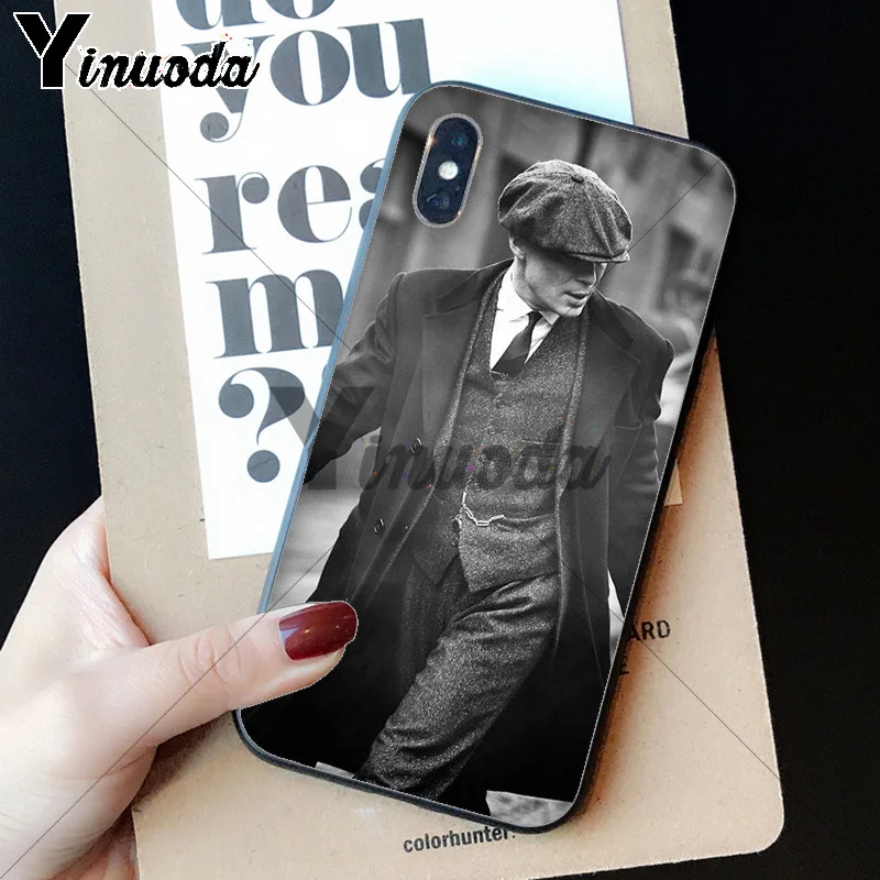 Yinuoda Peaky blinds TPU Мягкий силиконовый черный чехол для телефона для Apple iPhone 8 7 6 6S Plus X XS MAX 5 5S SE XR Чехол для мобильного телефона